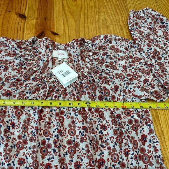 Xirena Dalyn Dress Women's XS Tiered Floral Red Spark Cotton Silk Blend NWT - Picture 10 of 15